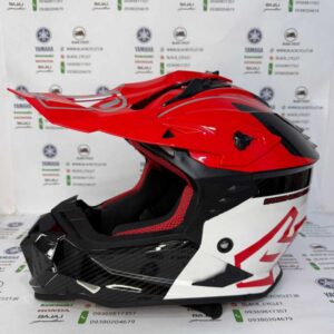 کلاه کاسکت کراسی اورجینال 6d قرمز سفید