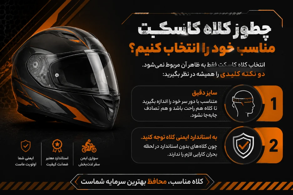 انتخاب کلاه کاسکت مناسب 