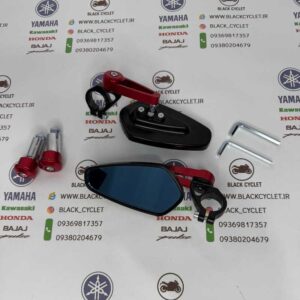 آینه موتورسیکلت بیضی شکل قرمز
